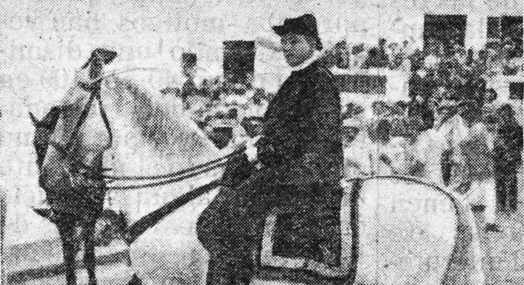 El reverend Sr. D. Bernardino Juanico, primera “capellana” que va presidir les gestes el 1912. Foto Hernando